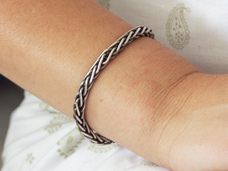 Braided wire bracelet